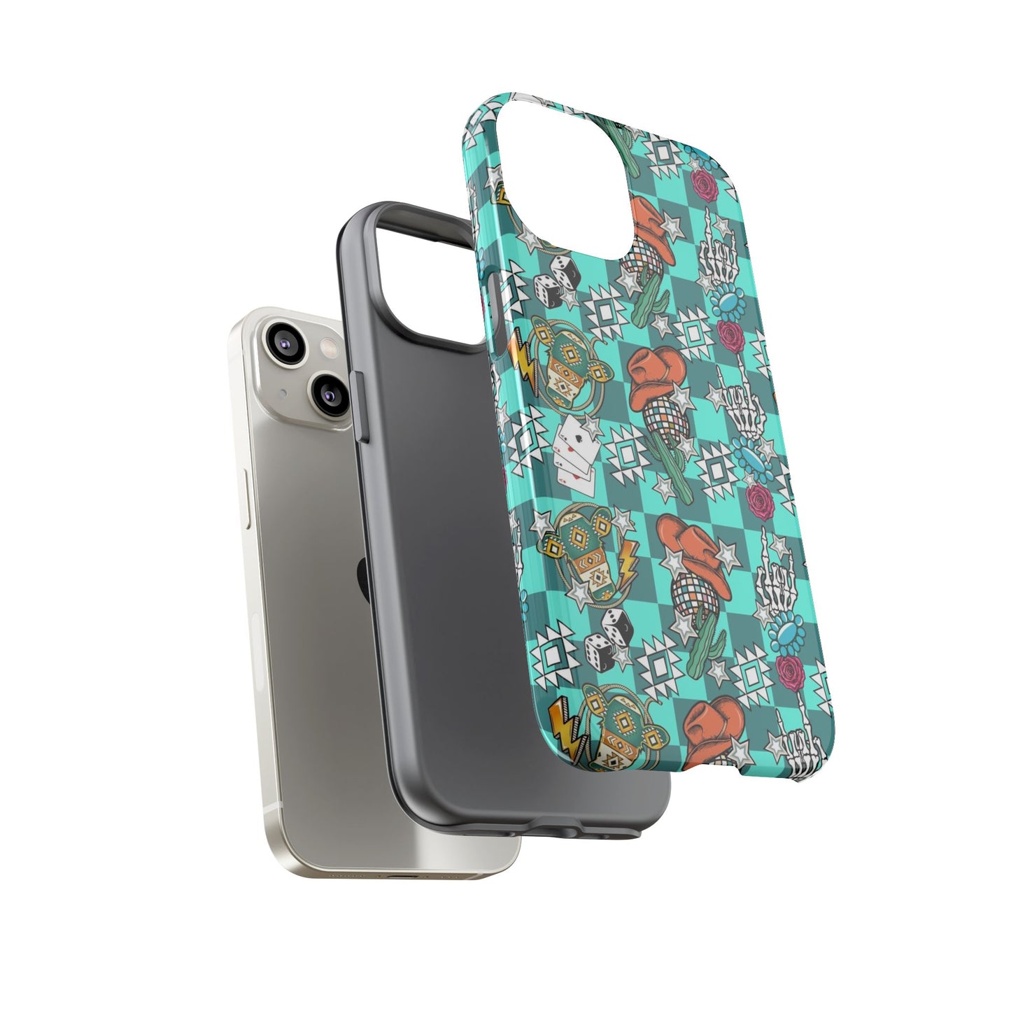 Blue Aztec Disco Tough Cases