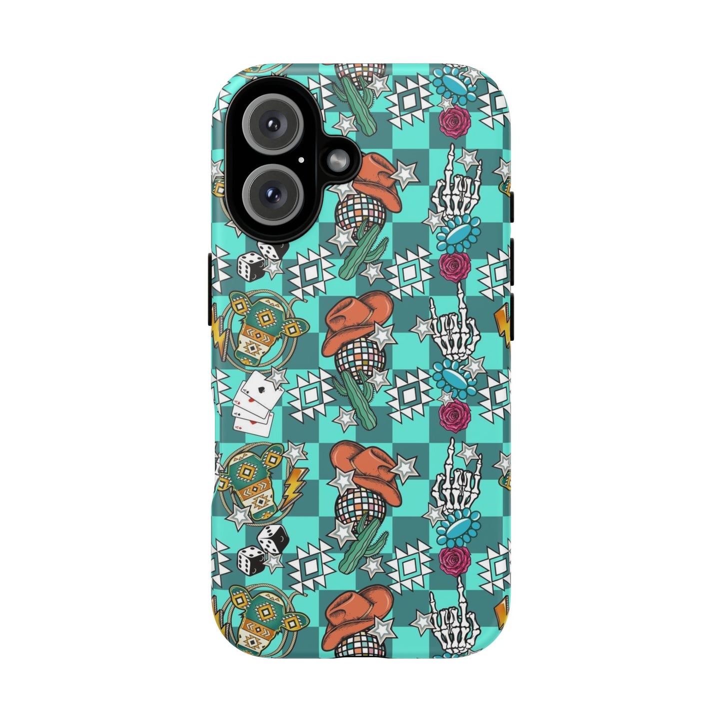 Blue Aztec Disco Tough Cases