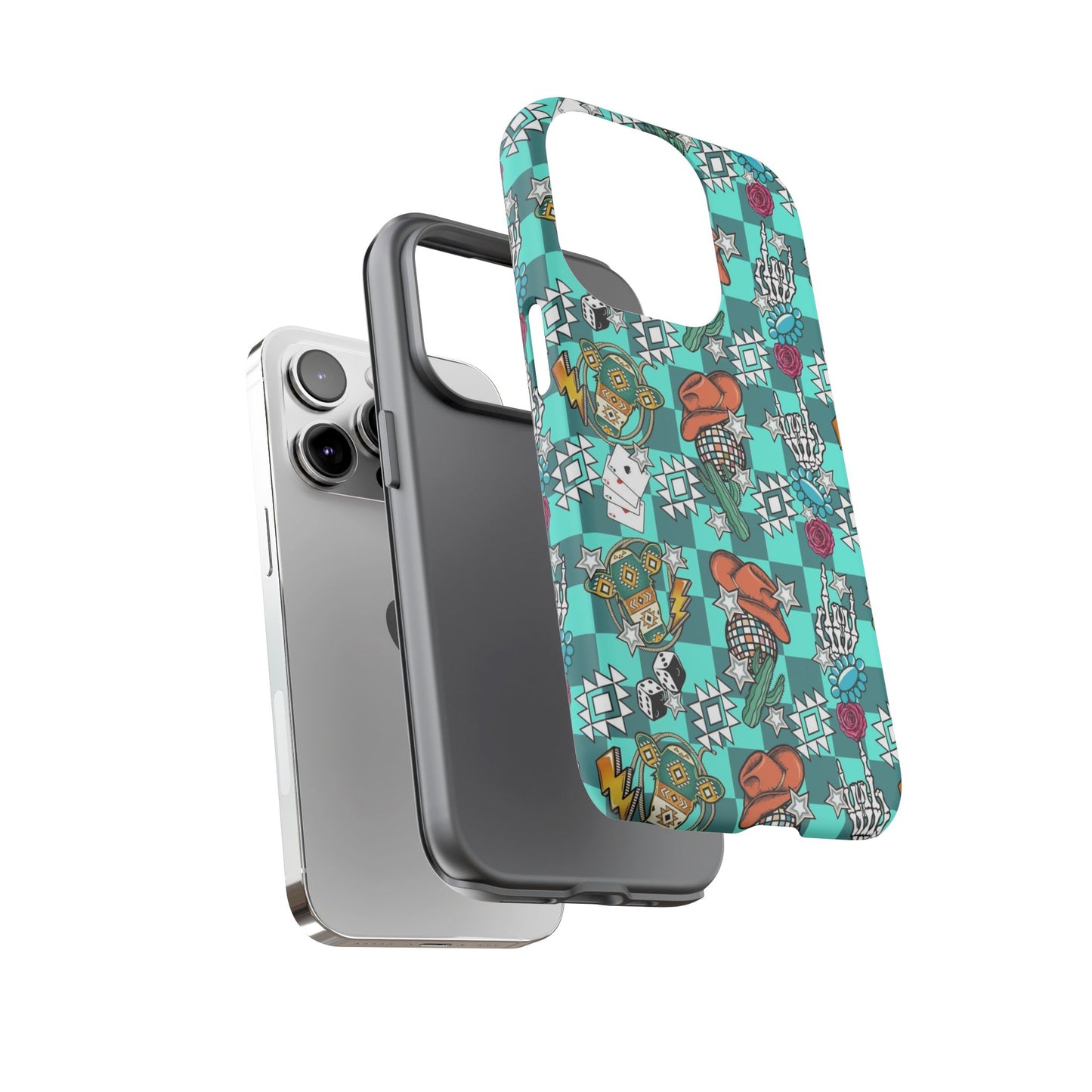Blue Aztec Disco Tough Cases
