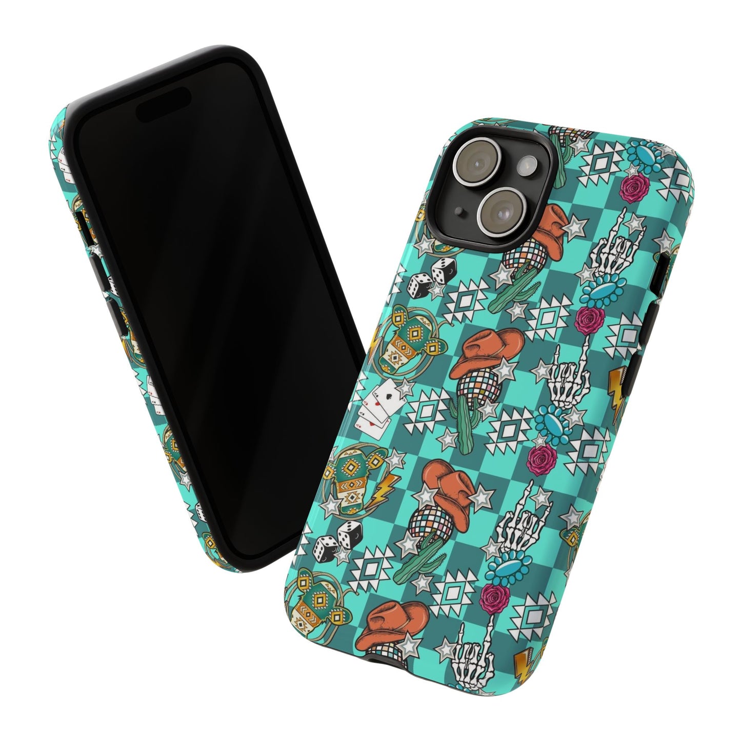Blue Aztec Disco Tough Cases