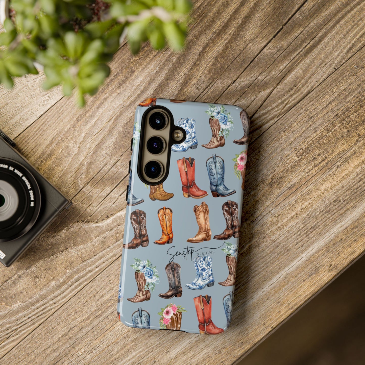 Denim Cowboy Boot Phone Case