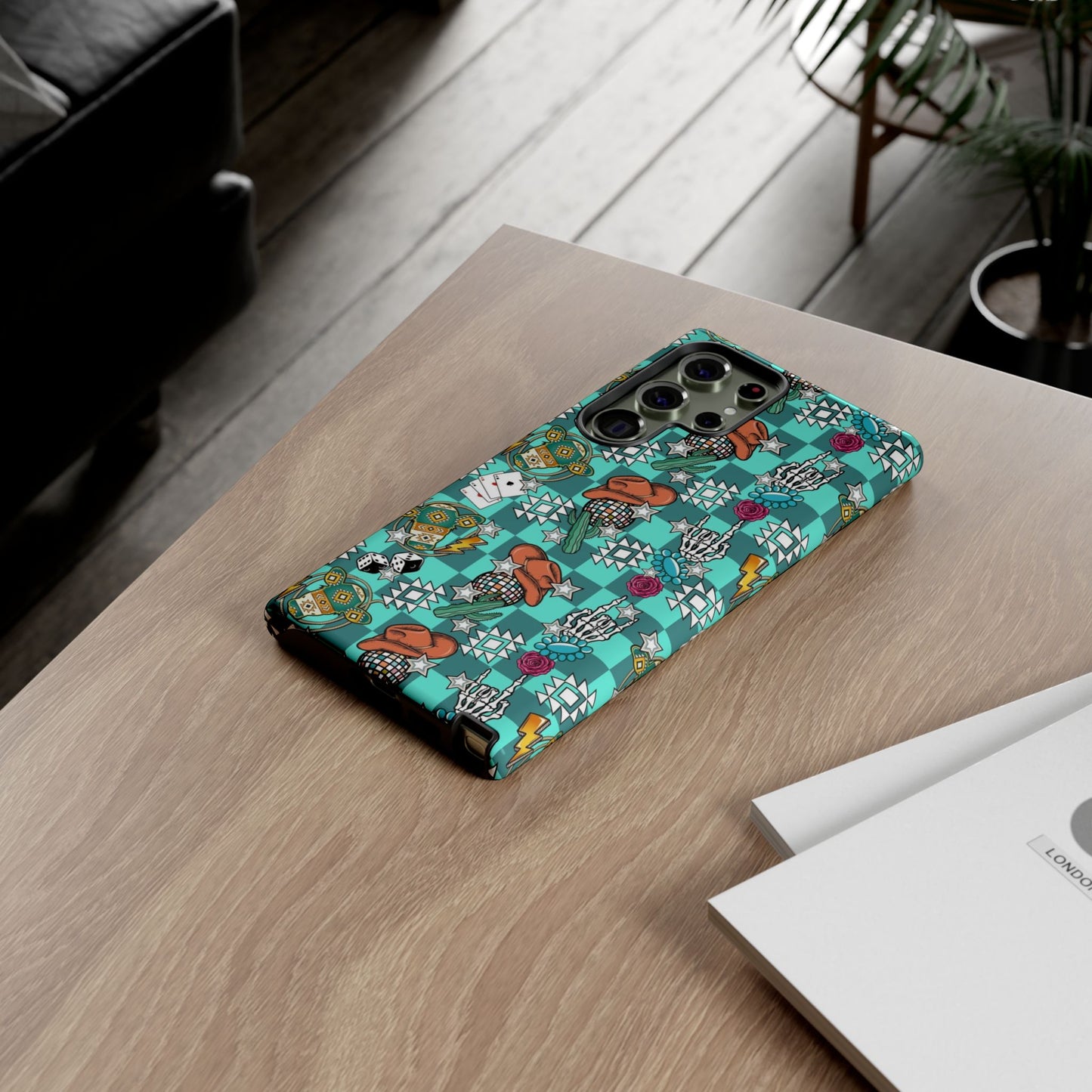 Blue Aztec Disco Tough Cases
