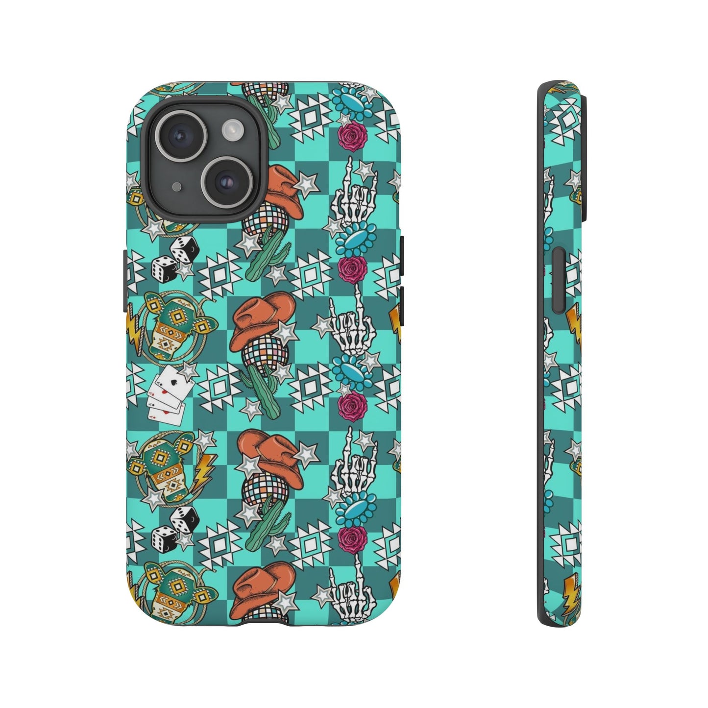Blue Aztec Disco Tough Cases