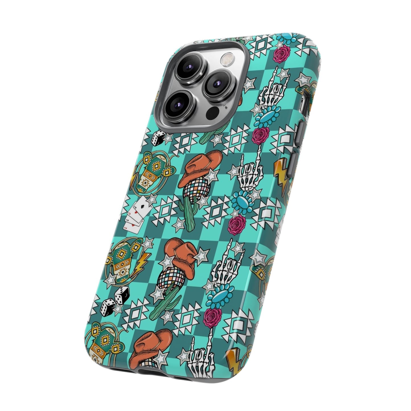 Blue Aztec Disco Tough Cases
