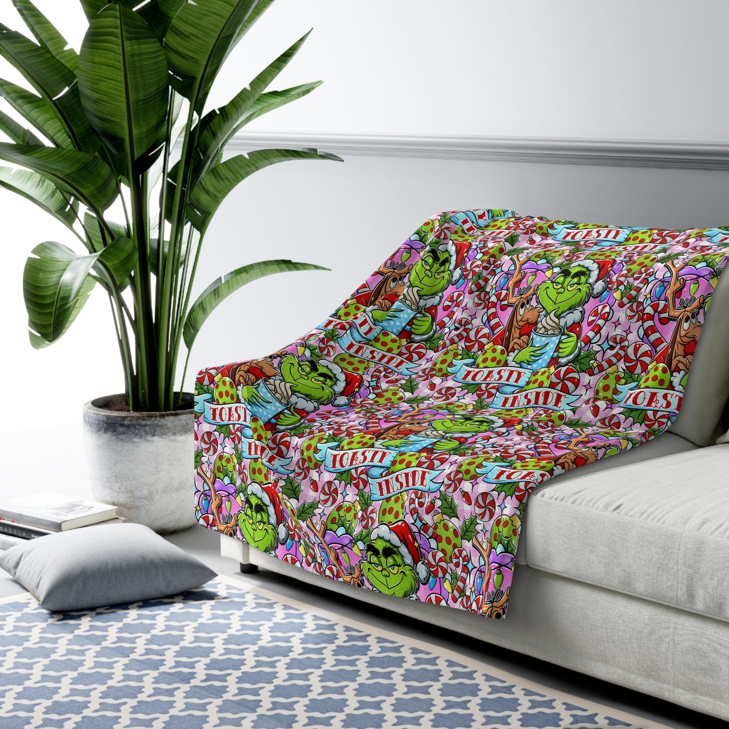 Grinch Sherpa Fleece Blanket