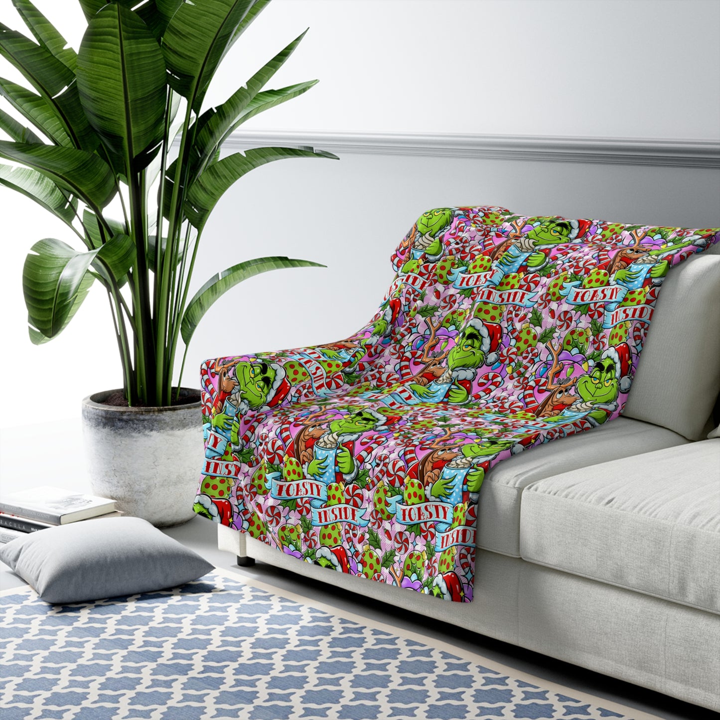 Grinch Sherpa Fleece Blanket