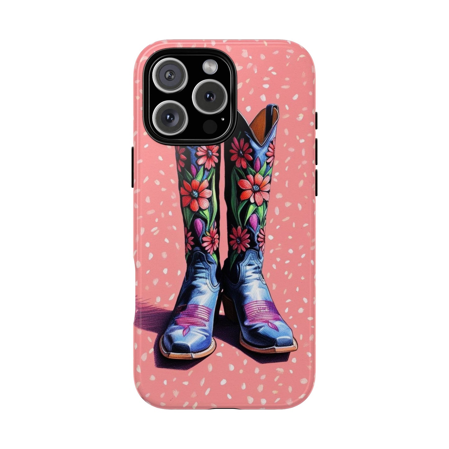 Flowered Cowboy Boots Tough Case