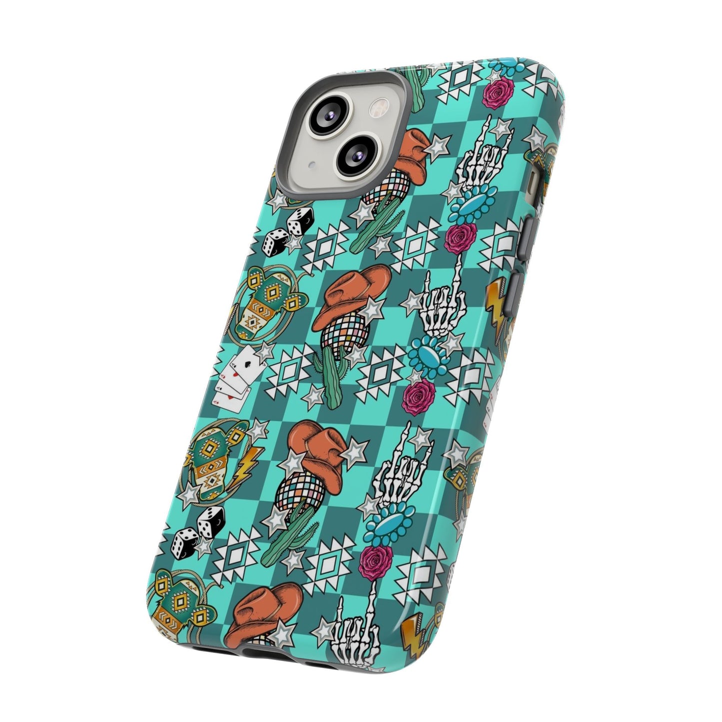 Blue Aztec Disco Tough Cases