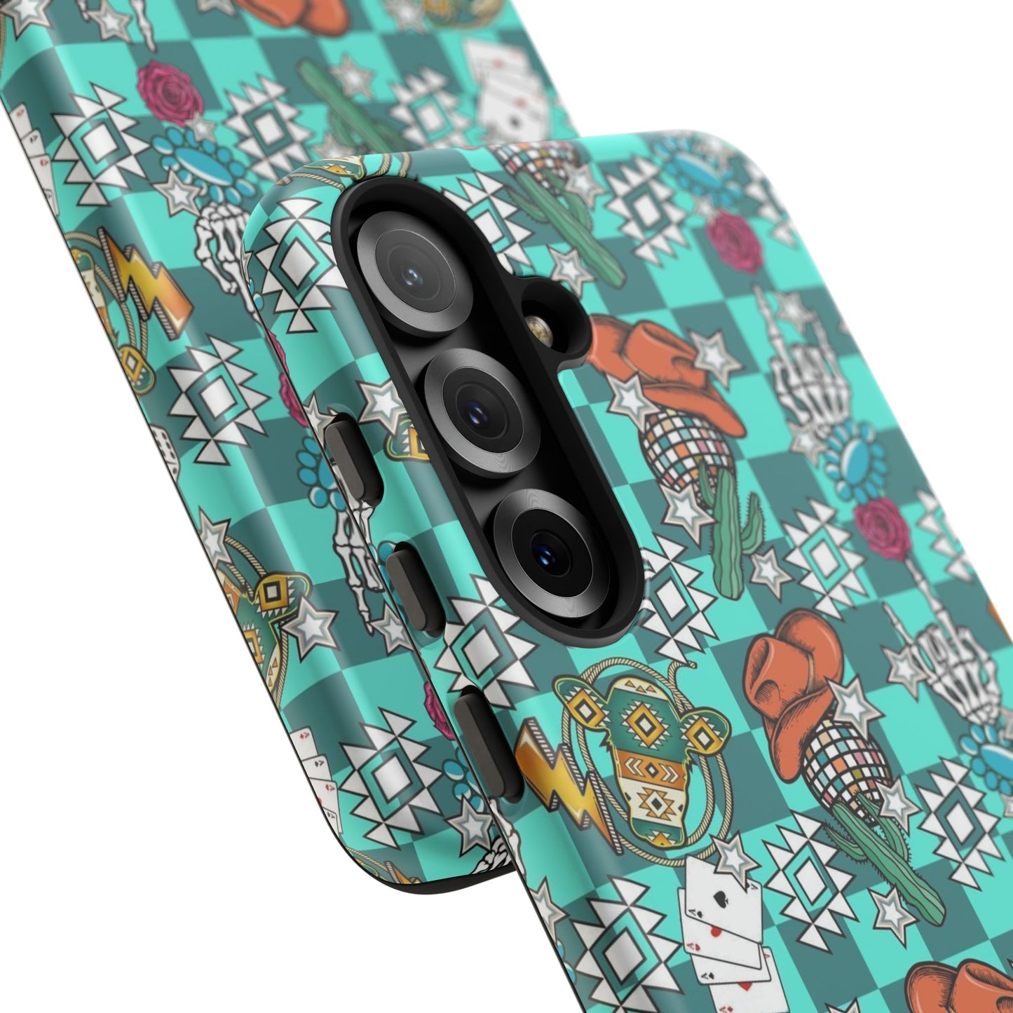 Blue Aztec Disco Tough Cases