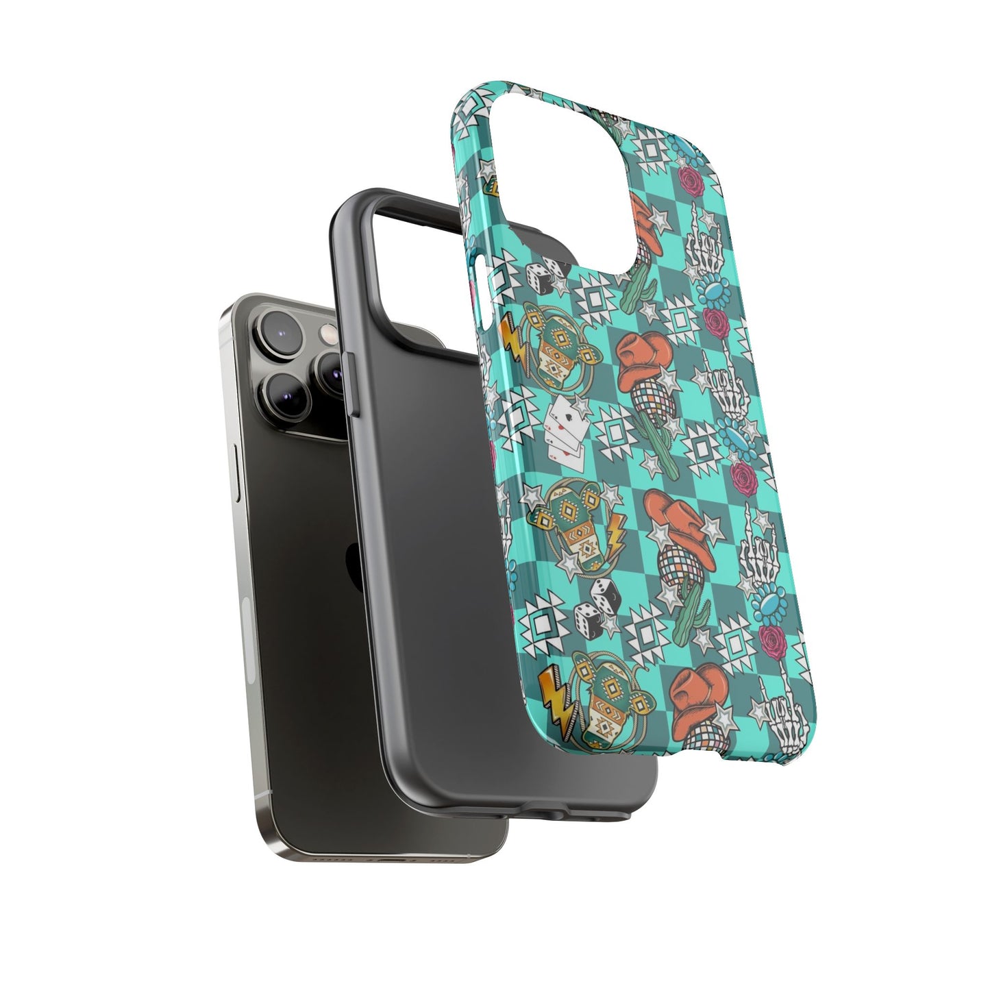 Blue Aztec Disco Tough Cases