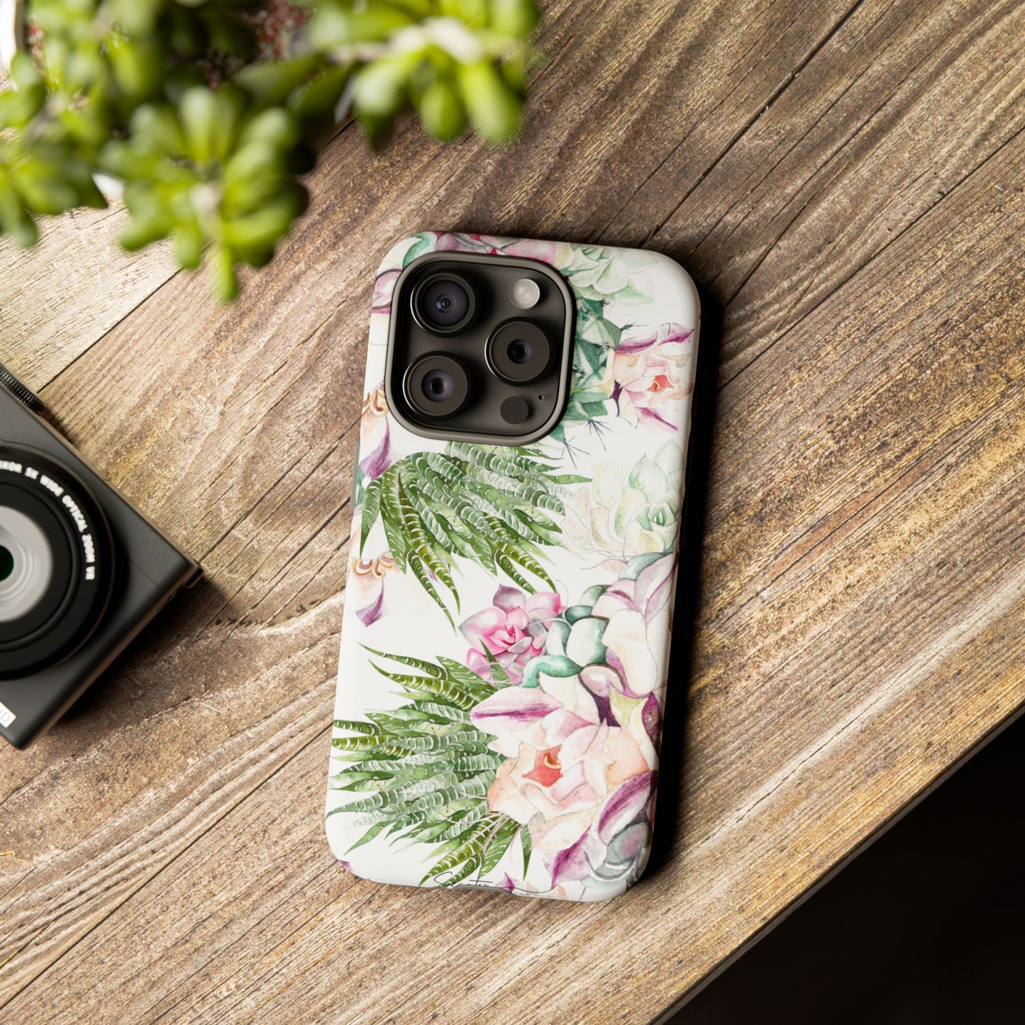 Succulent Floral Tough Phone Case