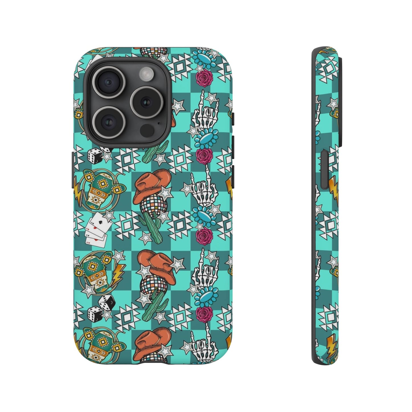 Blue Aztec Disco Tough Cases