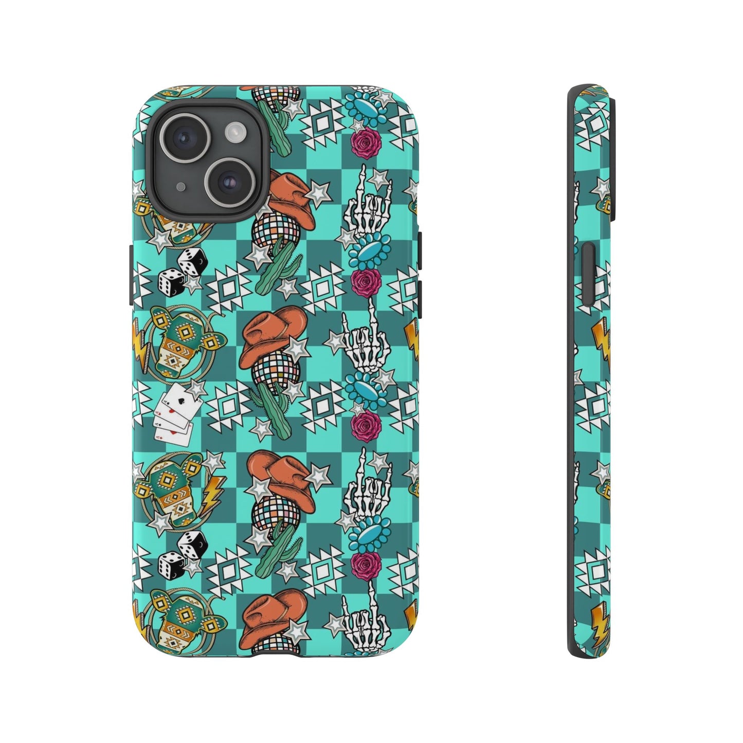 Blue Aztec Disco Tough Cases