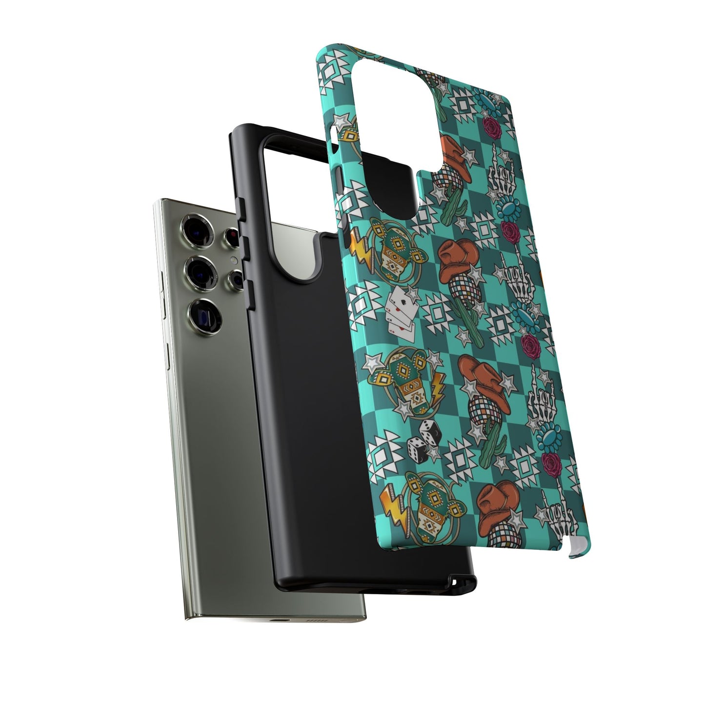 Blue Aztec Disco Tough Cases