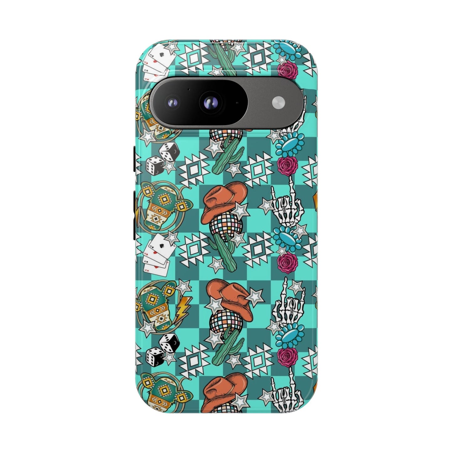 Blue Aztec Disco Tough Cases