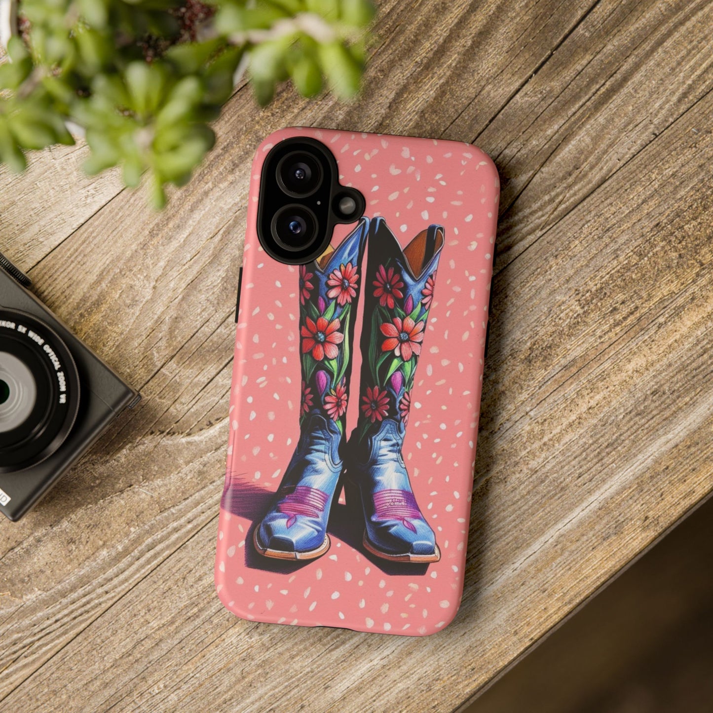 Flowered Cowboy Boots Tough Case