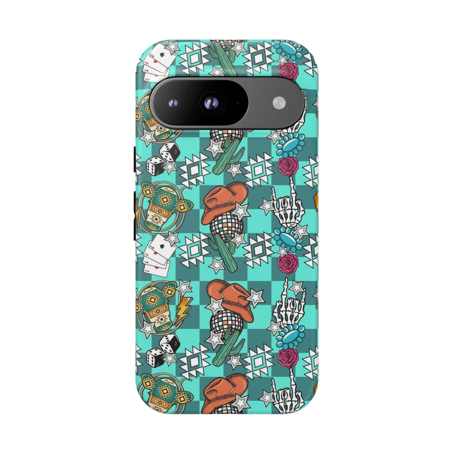 Blue Aztec Disco Tough Cases
