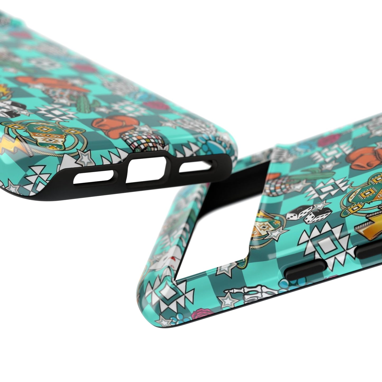 Blue Aztec Disco Tough Cases
