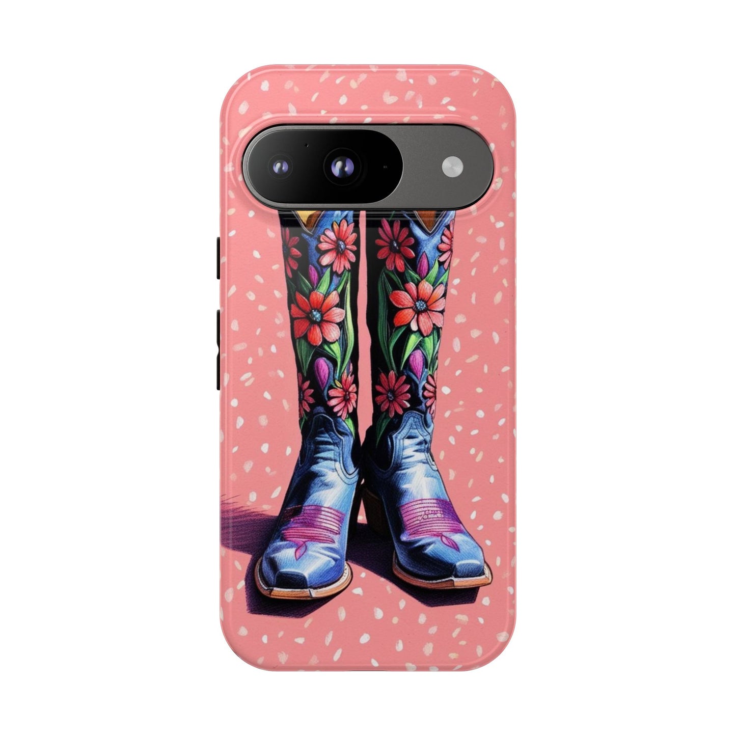 Flowered Cowboy Boots Tough Case