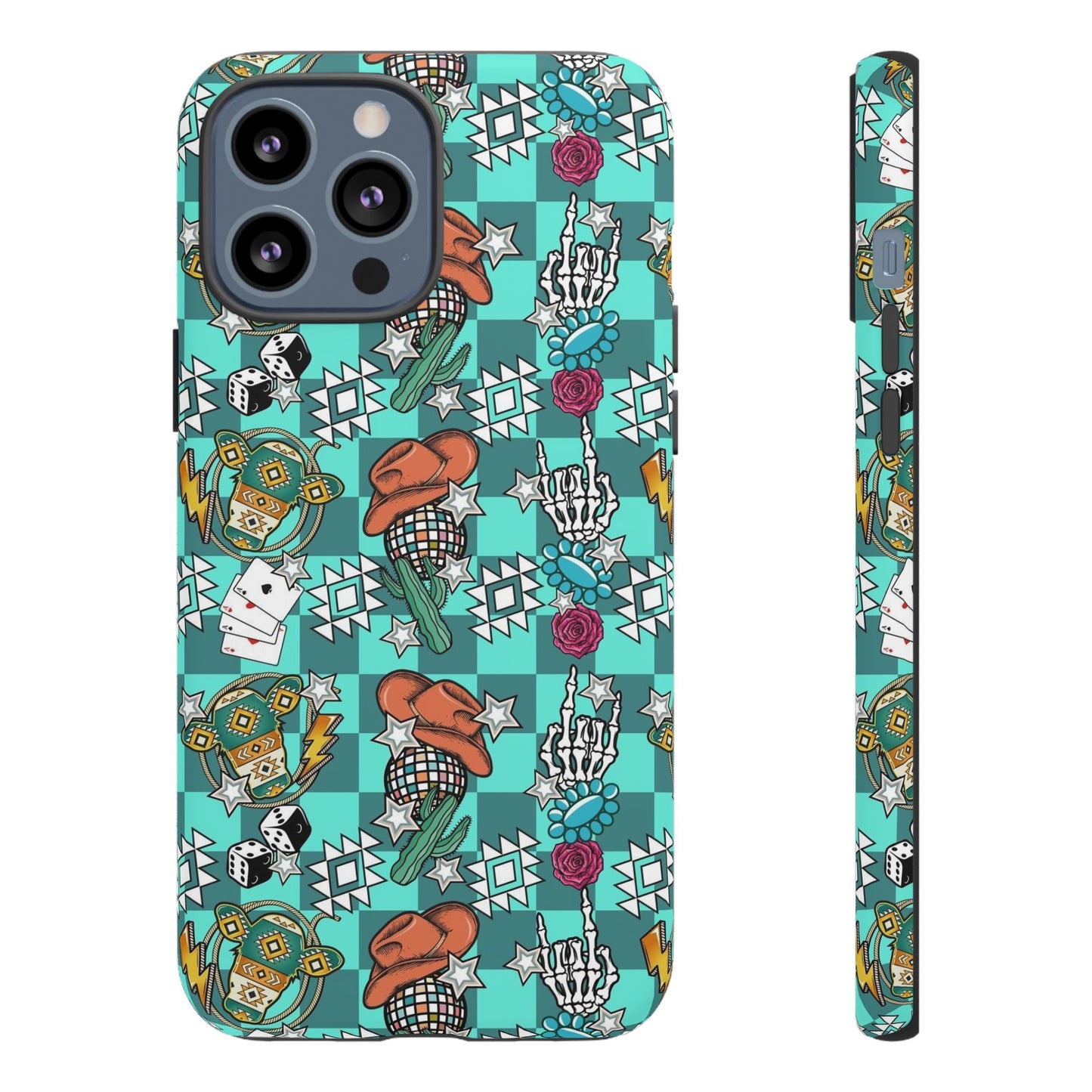 Blue Aztec Disco Tough Cases