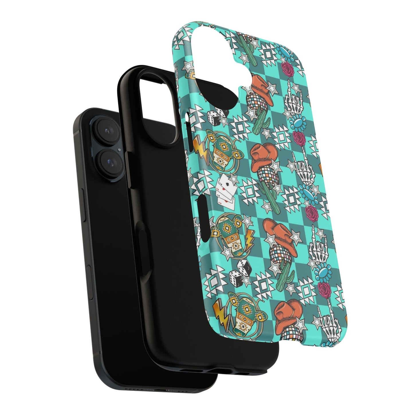 Blue Aztec Disco Tough Cases