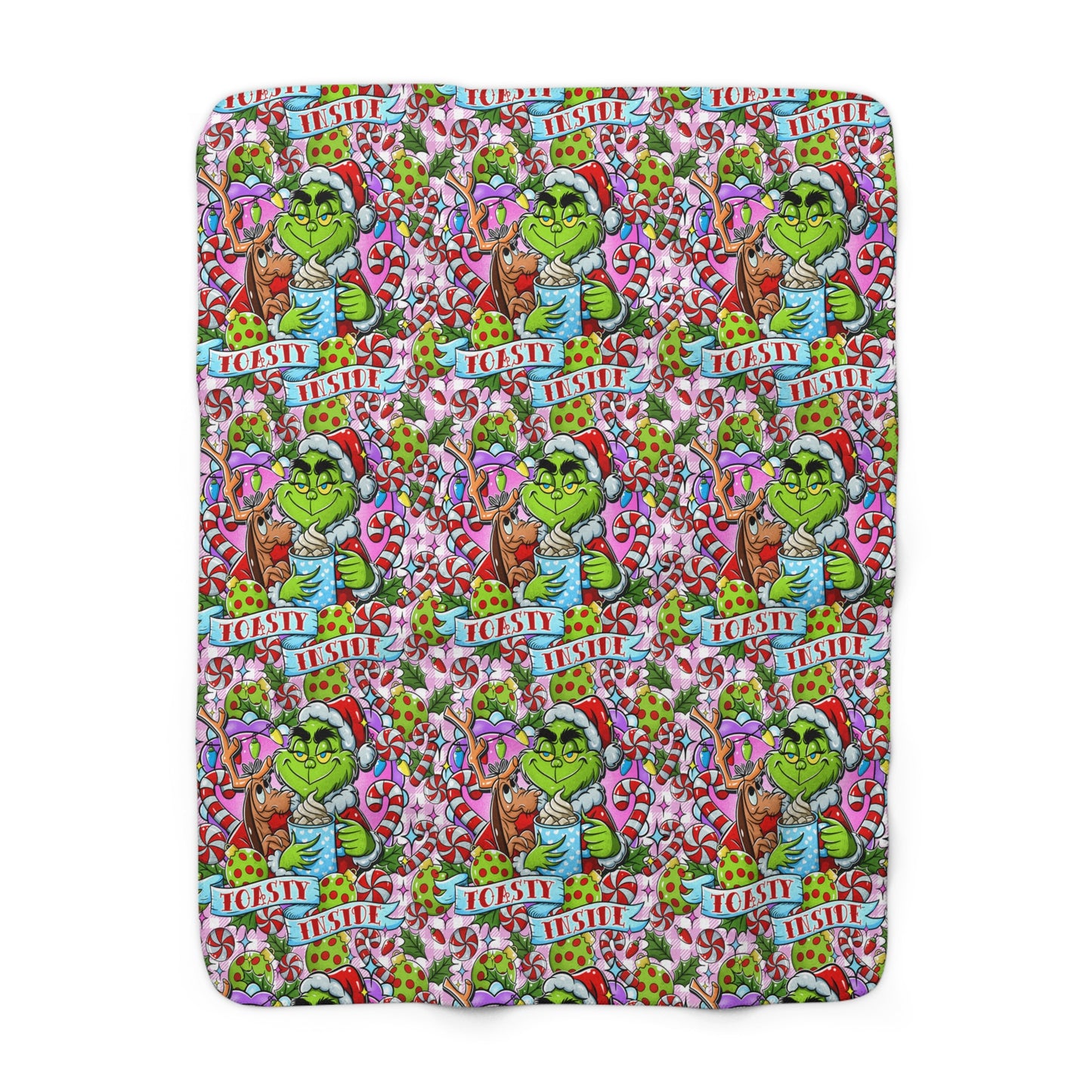 Grinch Sherpa Fleece Blanket