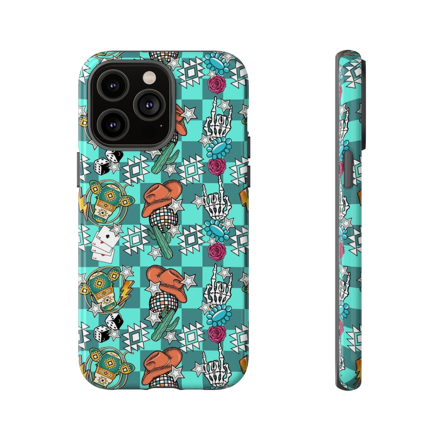 Blue Aztec Disco Tough Cases