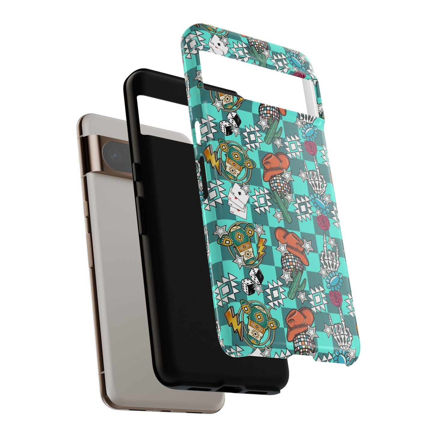 Blue Aztec Disco Tough Cases