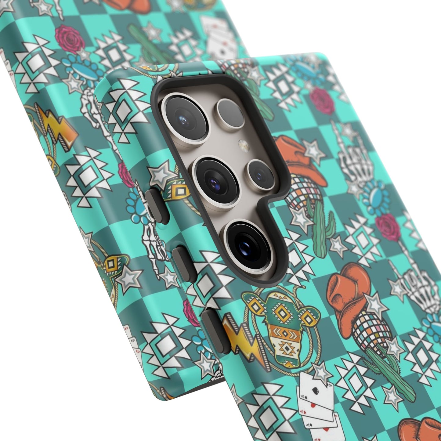 Blue Aztec Disco Tough Cases