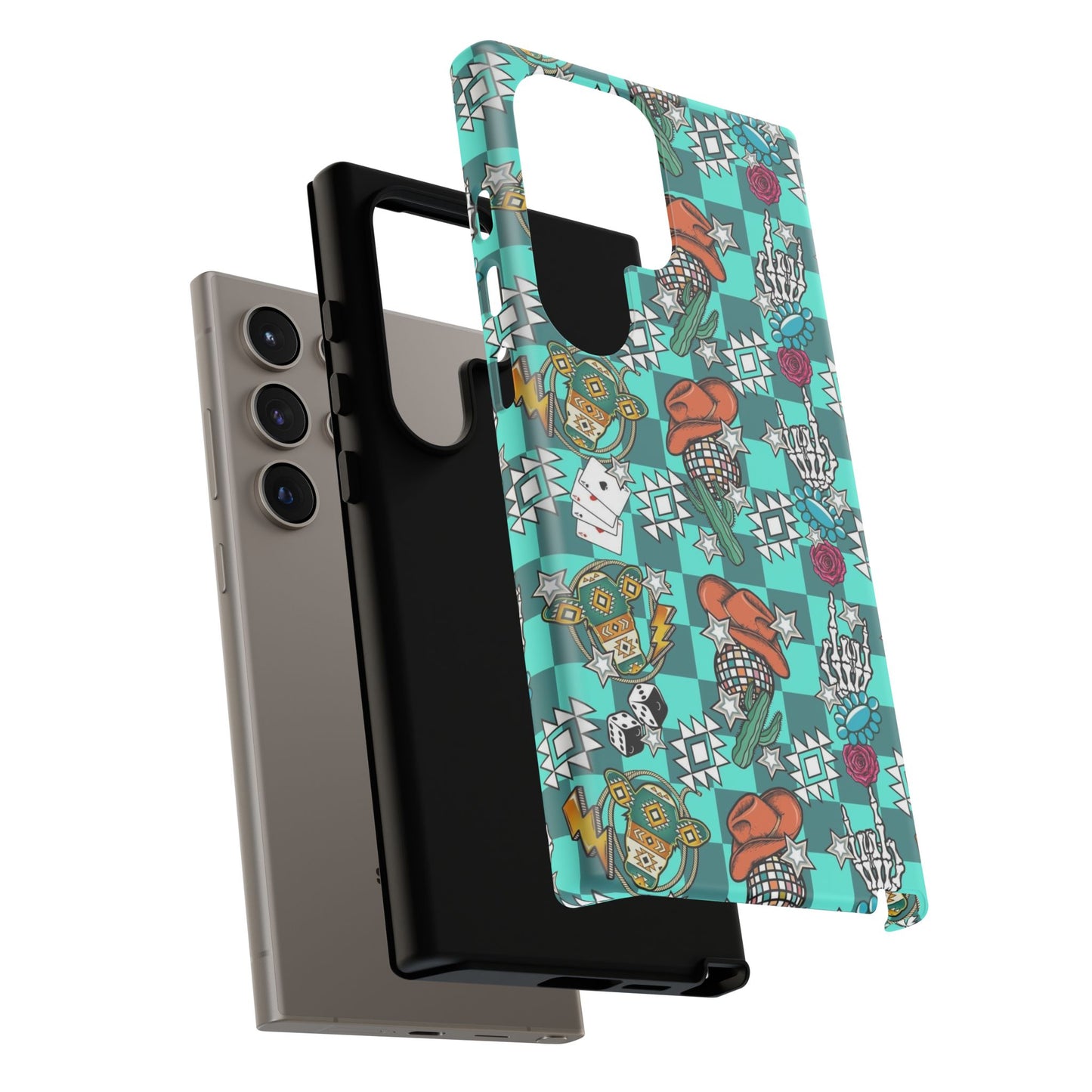 Blue Aztec Disco Tough Cases