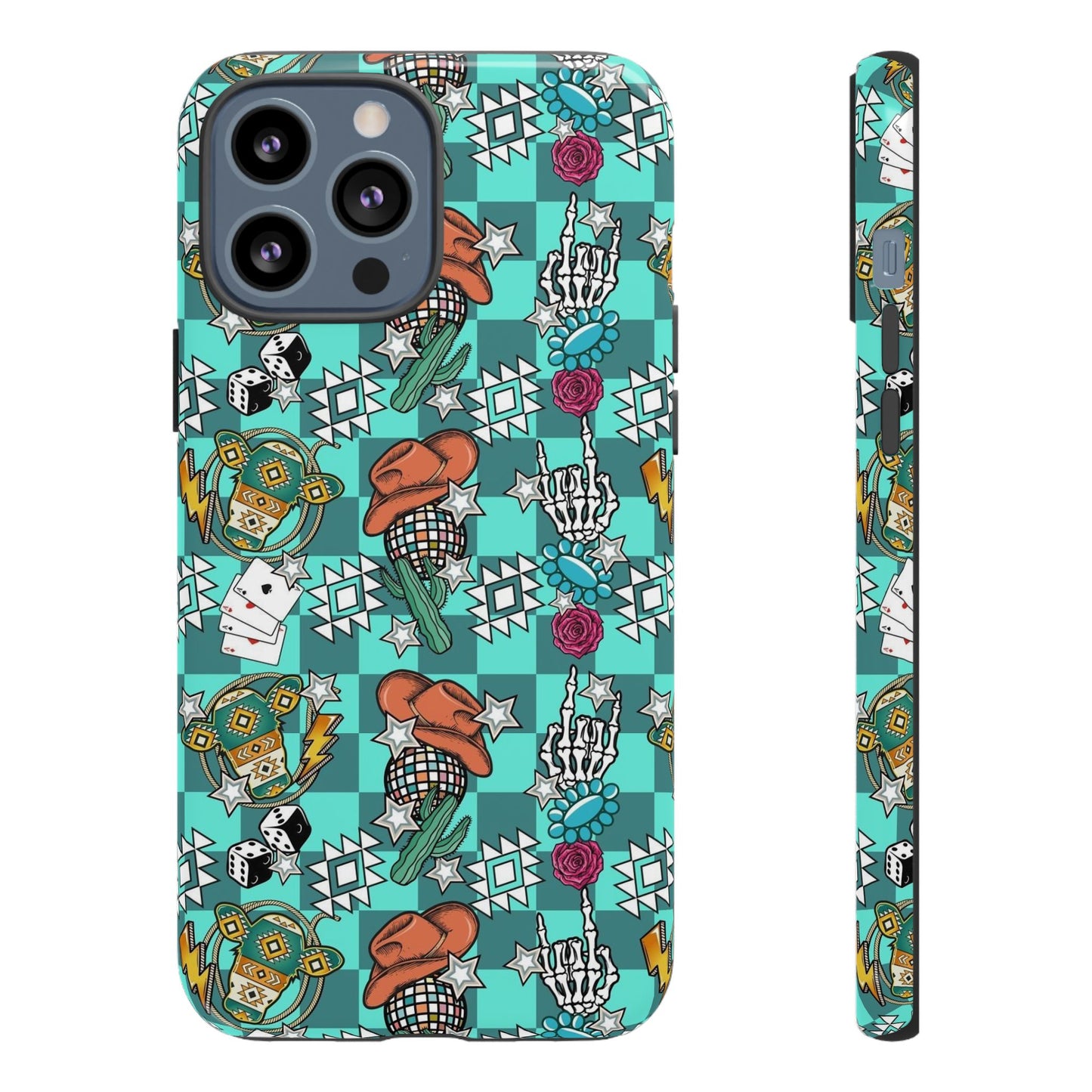 Blue Aztec Disco Tough Cases