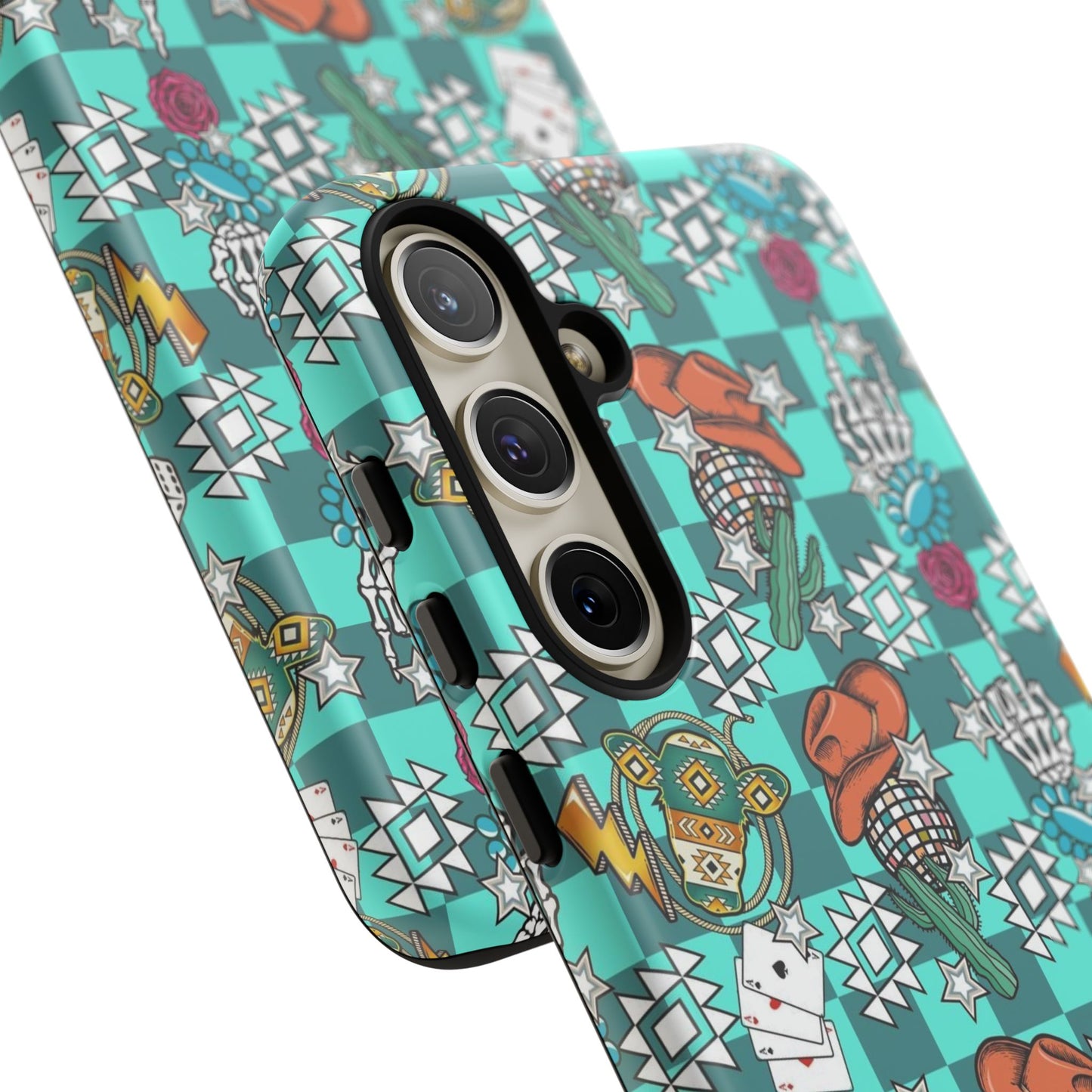 Blue Aztec Disco Tough Cases