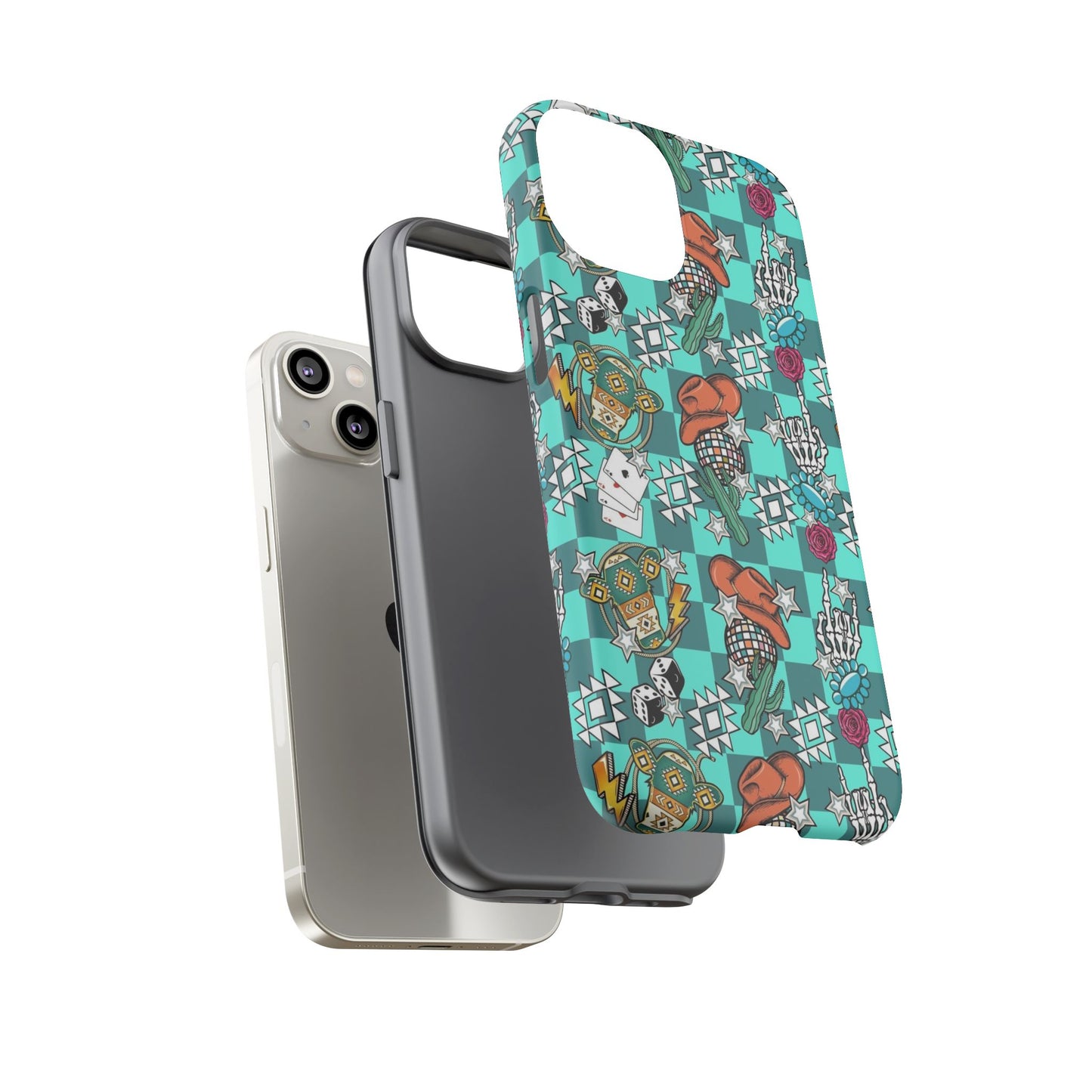 Blue Aztec Disco Tough Cases