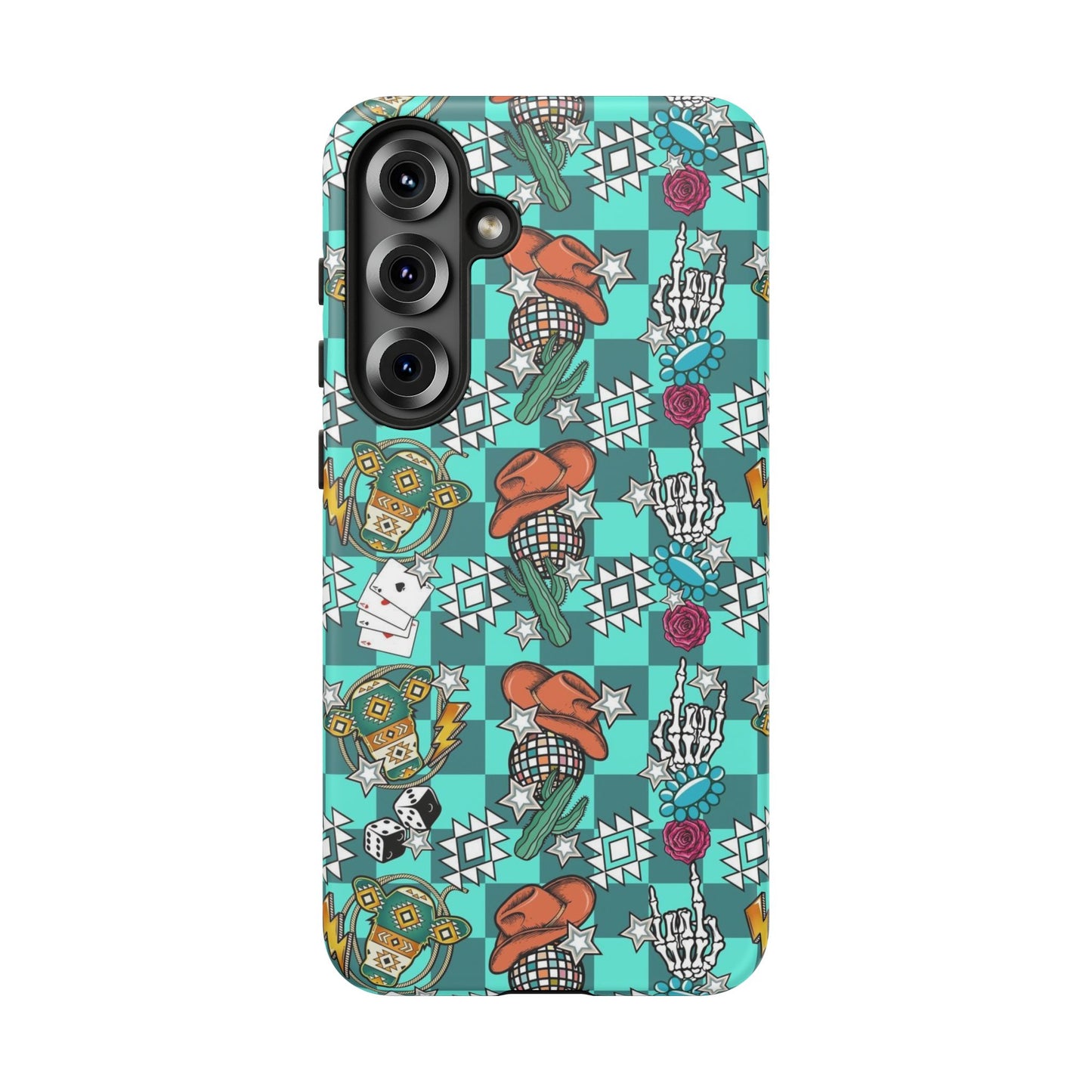 Blue Aztec Disco Tough Cases
