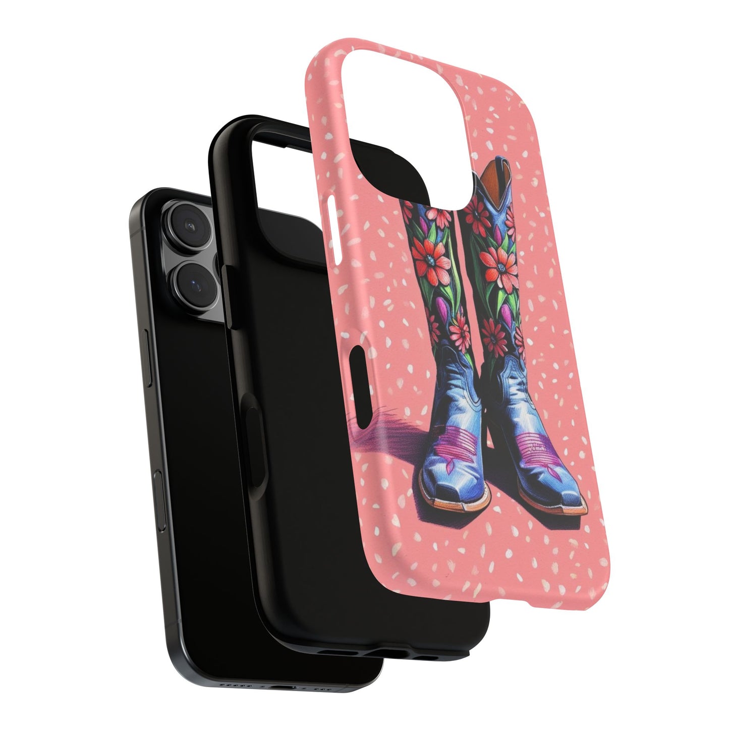 Flowered Cowboy Boots Tough Case