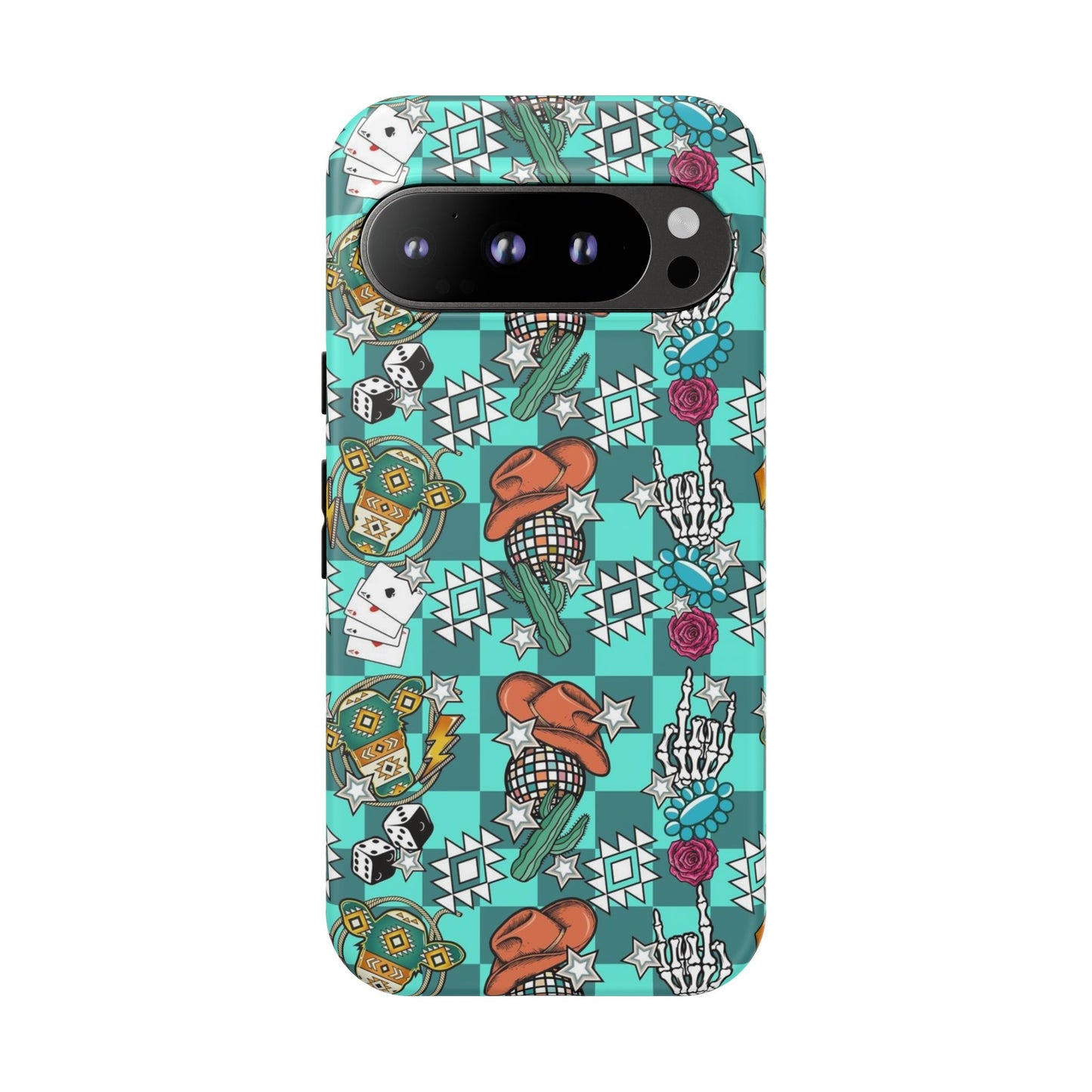 Blue Aztec Disco Tough Cases