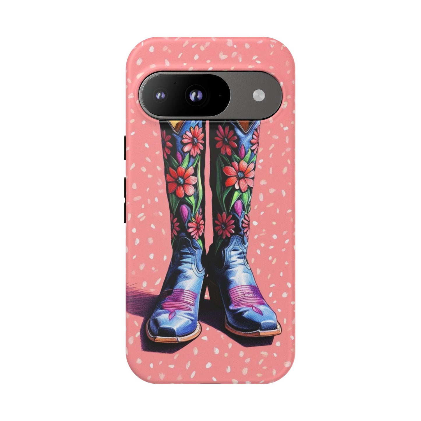 Flowered Cowboy Boots Tough Case