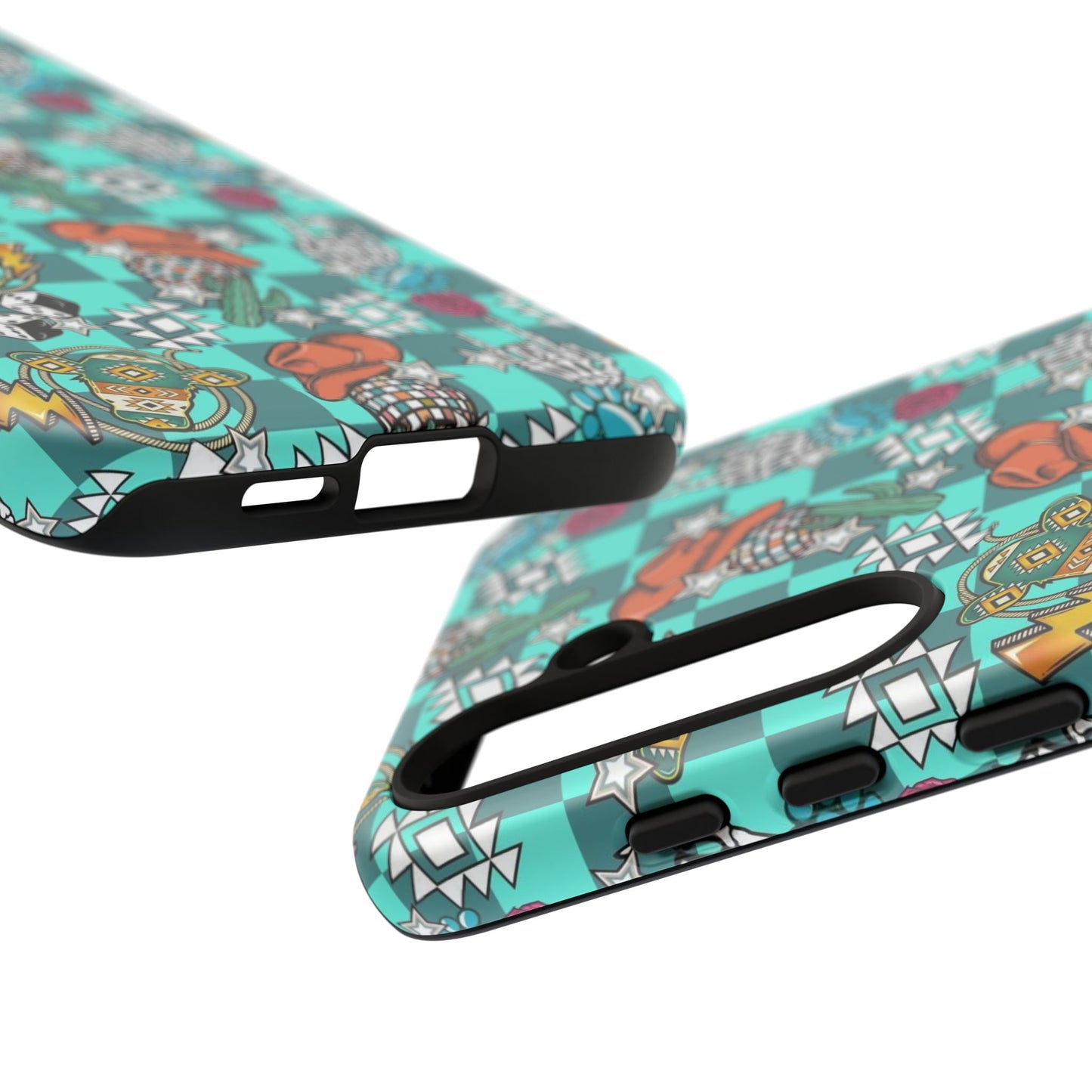 Blue Aztec Disco Tough Cases