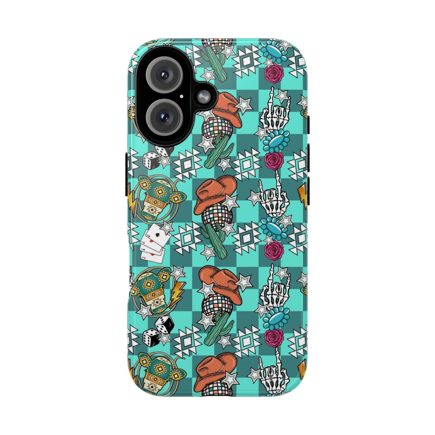 Blue Aztec Disco Tough Cases