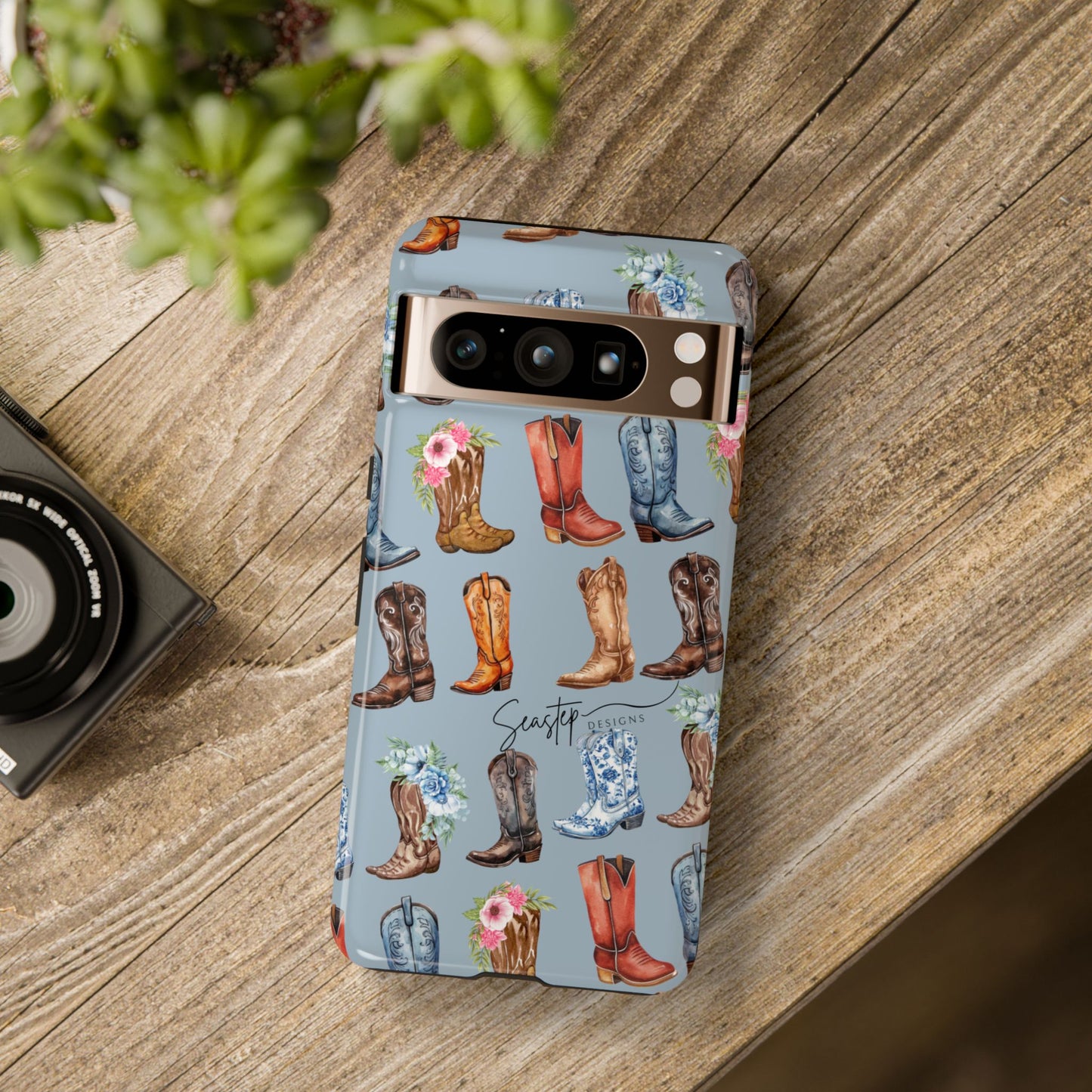 Denim Cowboy Boot Phone Case