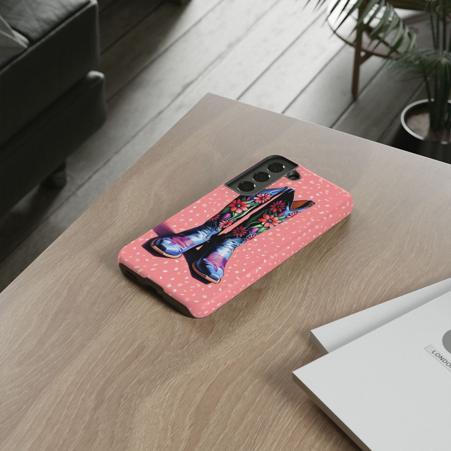 Flowered Cowboy Boots Tough Case