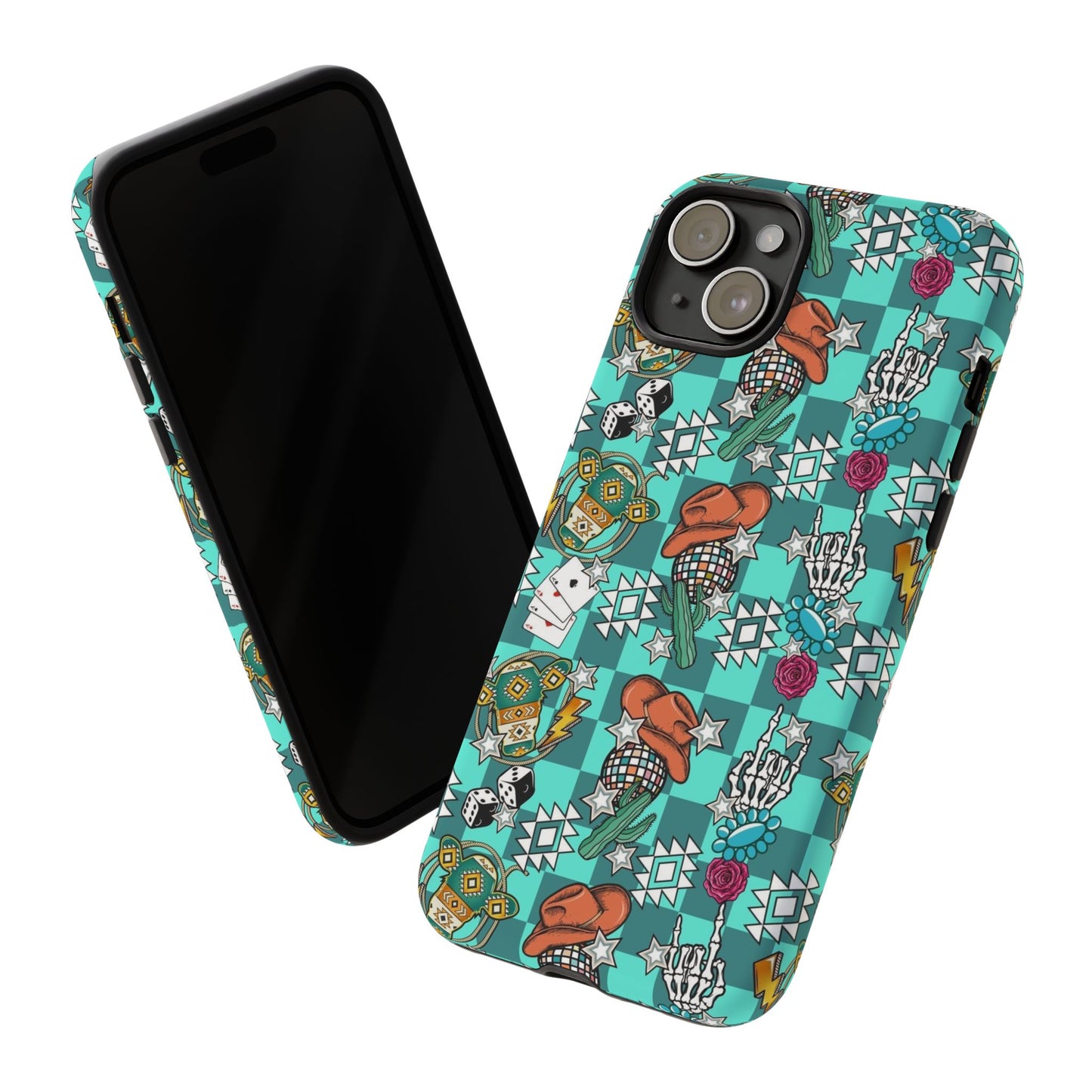 Blue Aztec Disco Tough Cases