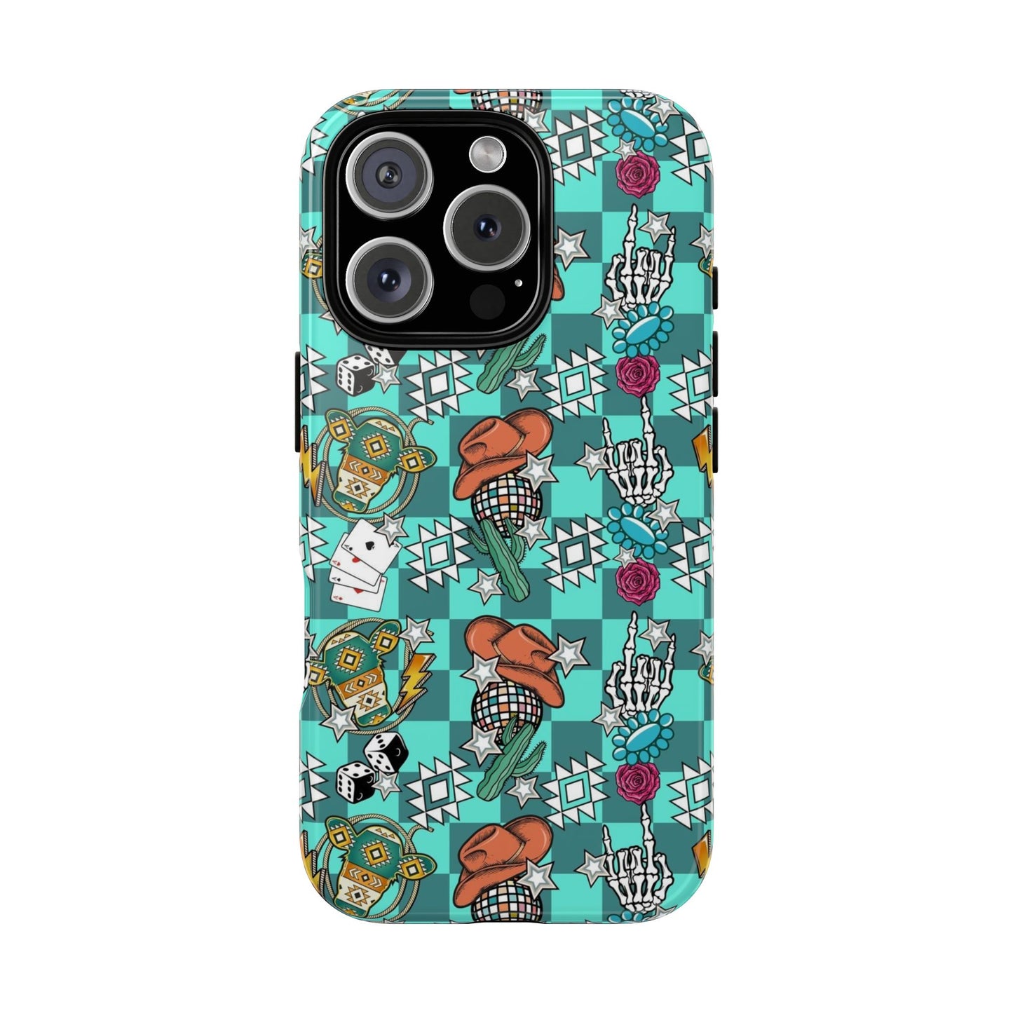 Blue Aztec Disco Tough Cases
