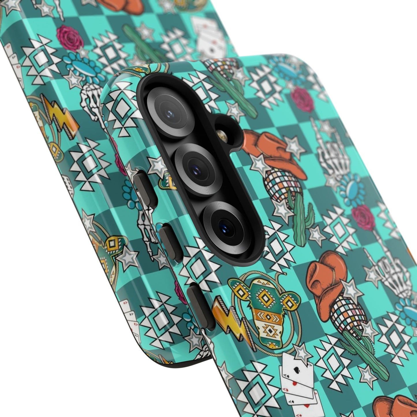 Blue Aztec Disco Tough Cases