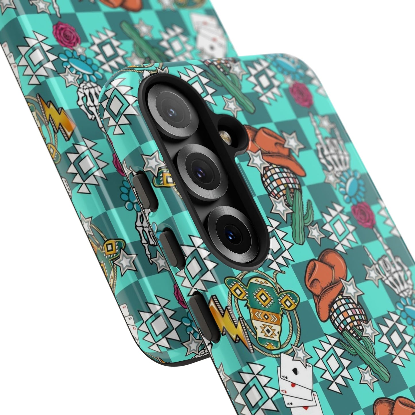 Blue Aztec Disco Tough Cases