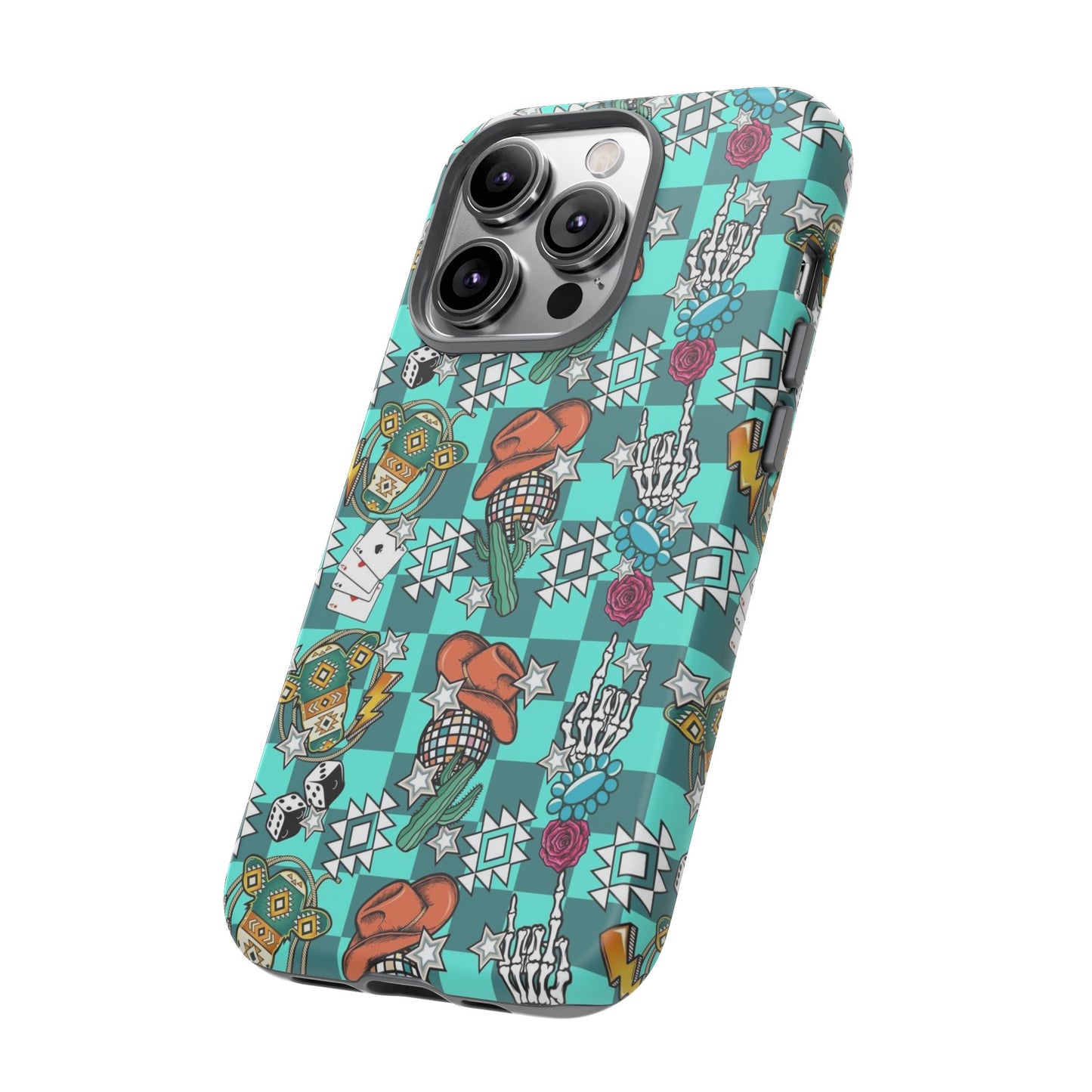 Blue Aztec Disco Tough Cases