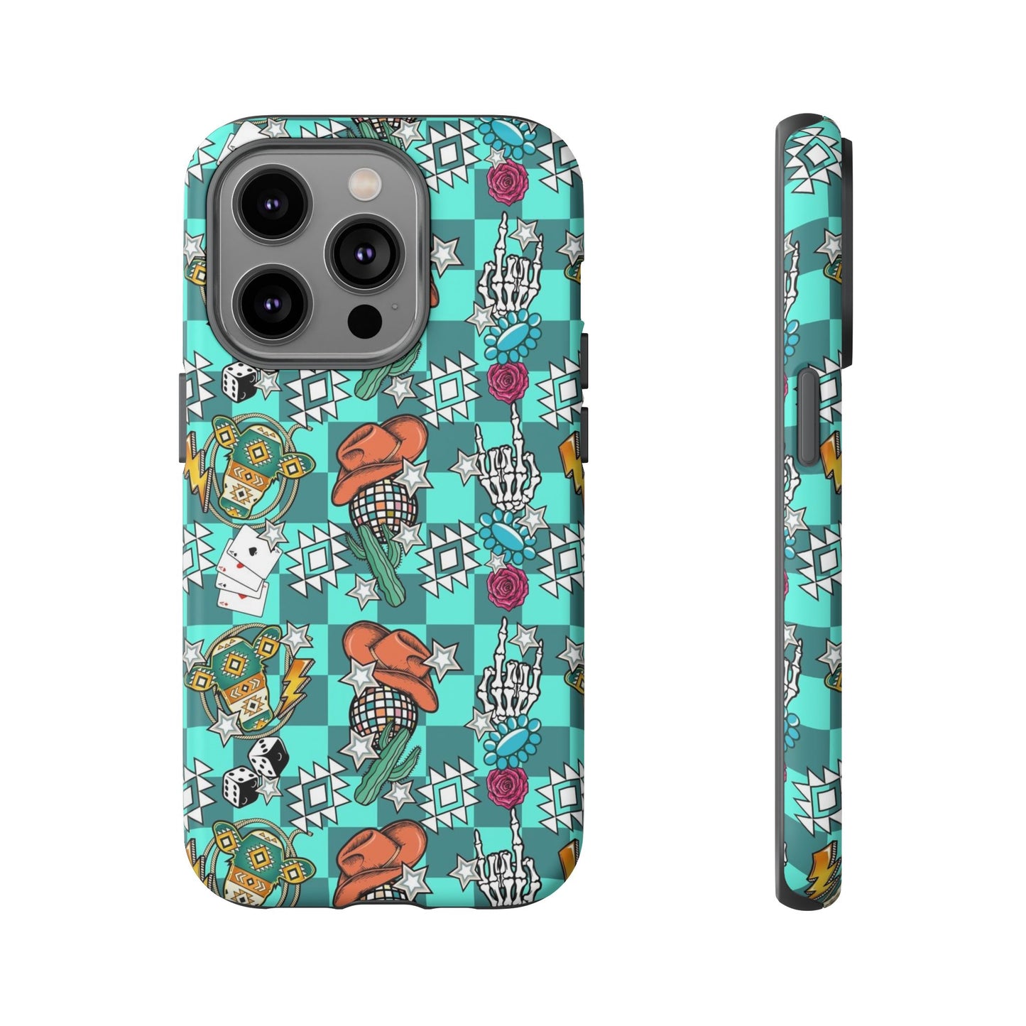 Blue Aztec Disco Tough Cases