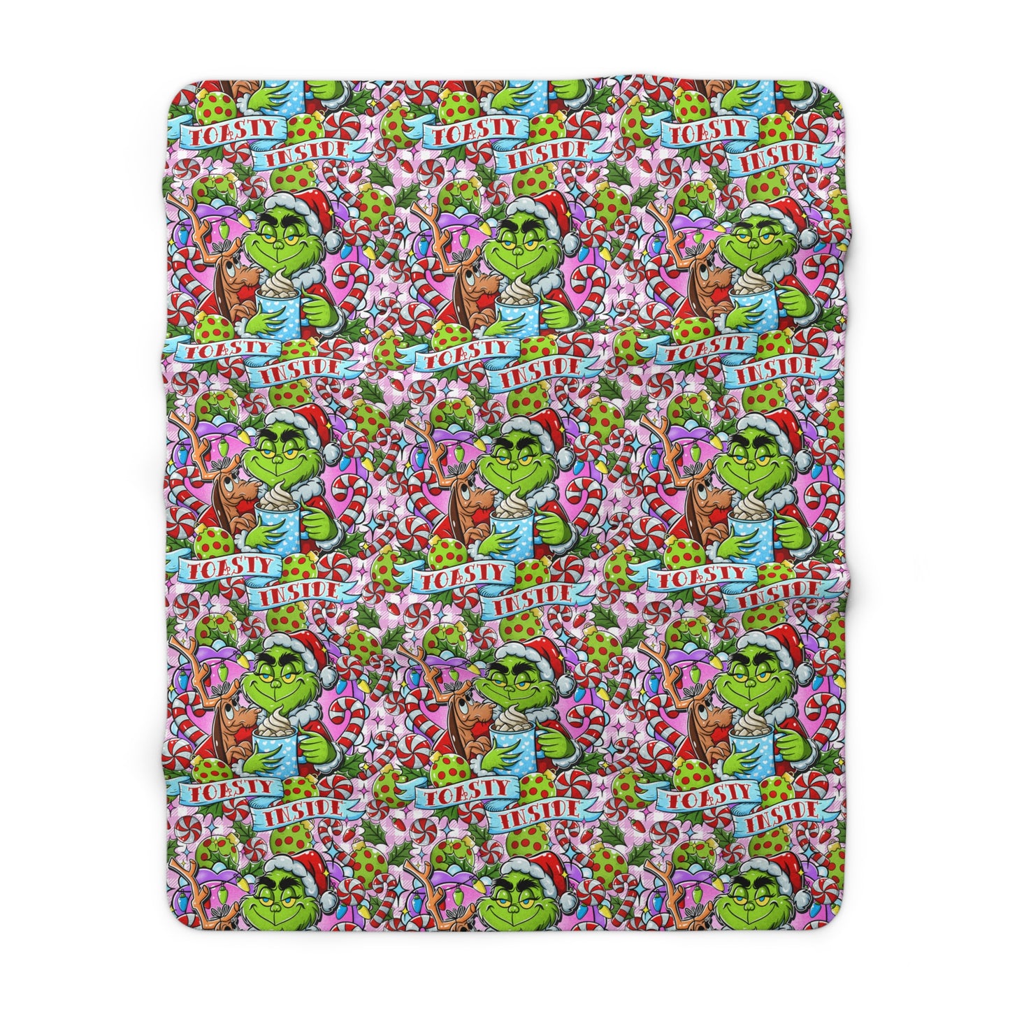 Grinch Sherpa Fleece Blanket