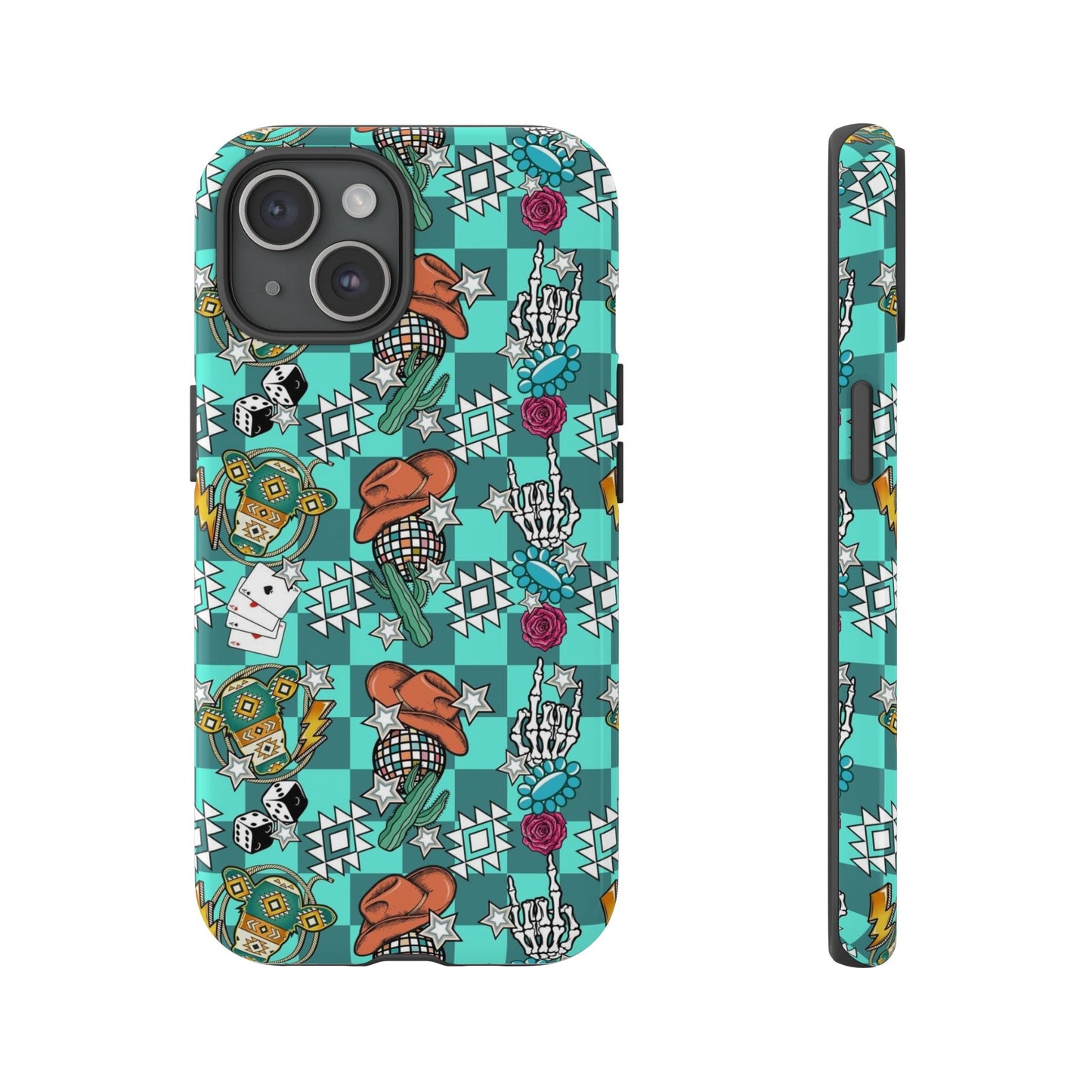 Blue Aztec Disco Tough Cases