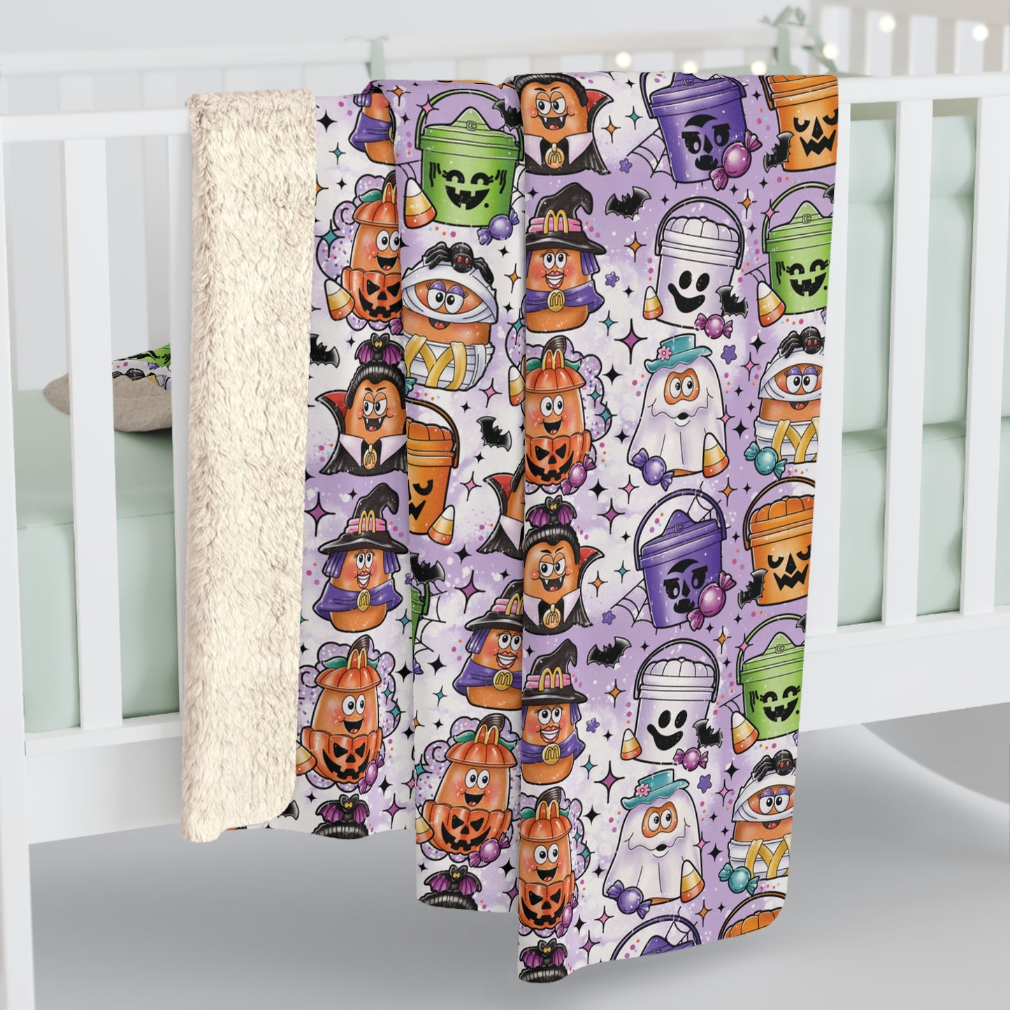 90's Nugget Halloween Sherpa Fleece Blanket